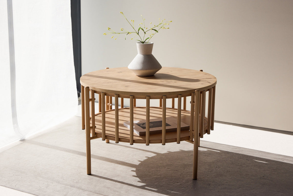 Rubbo Sofatisch in Natur präsentiert im Onlineshop von KAQTU Design AG. Beistelltisch ist von Venture Home