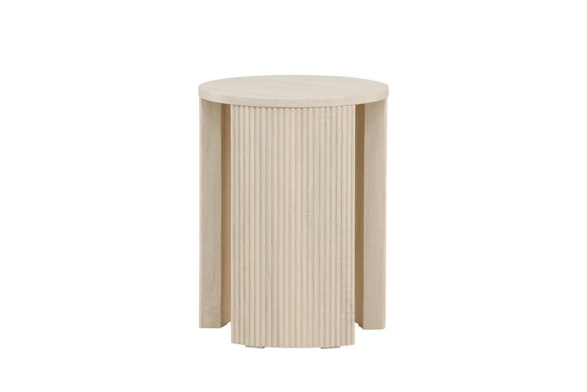 Bristol Beistelltisch φ40 in Weisswasch präsentiert im Onlineshop von KAQTU Design AG. Beistelltisch ist von Venture Home
