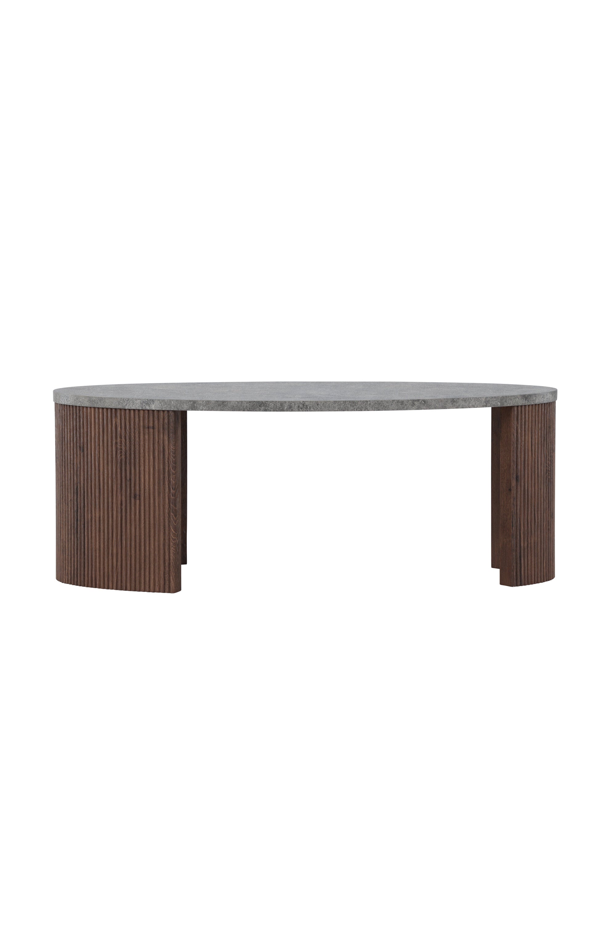 Eleganter Bristol Sofa Tisch 120x60 von Venture Home: Robustes MDF, graue/mokkafarbene Töne, zeitloses Design, ideal für stilvolle Wohnzimmer.