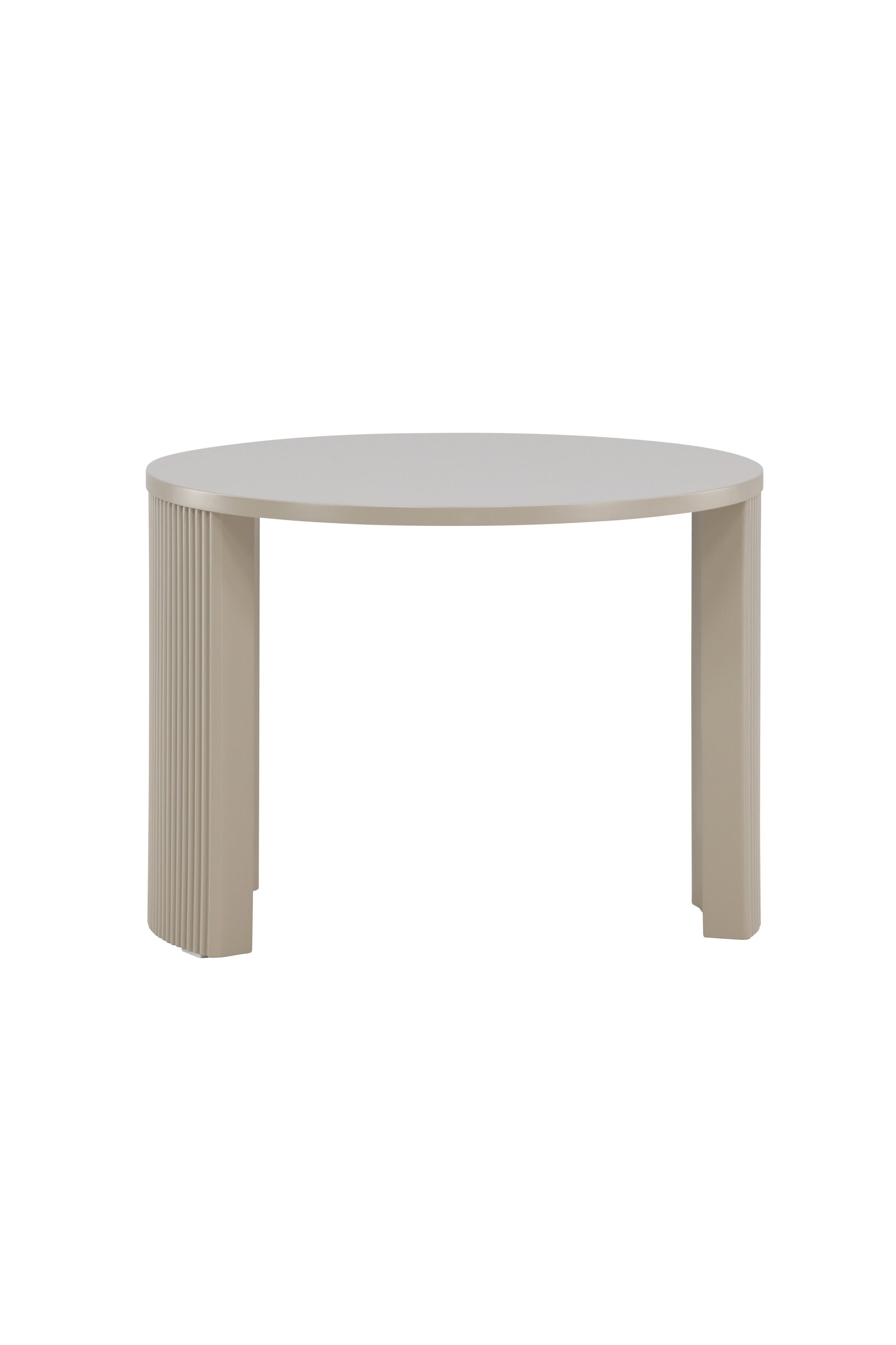 Der Bristol Sofa Tisch von Venture Home: Eleganz und Funktionalität in einem. MDF, 60 cm Durchmesser, beige Lackierung. Ideal für stilvolle Wohnräume.
