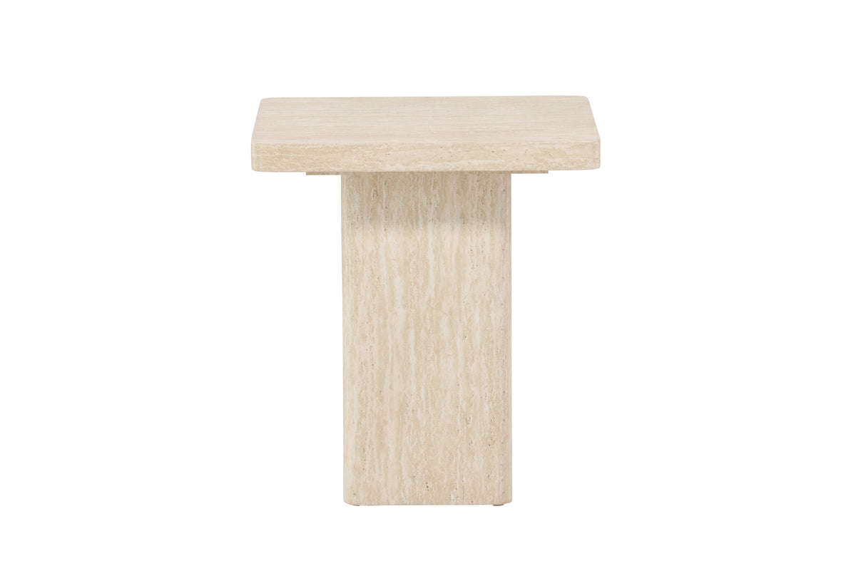 Qvart Sofa Table 50x50 in Beige präsentiert im Onlineshop von KAQTU Design AG. Beistelltisch ist von Venture Home