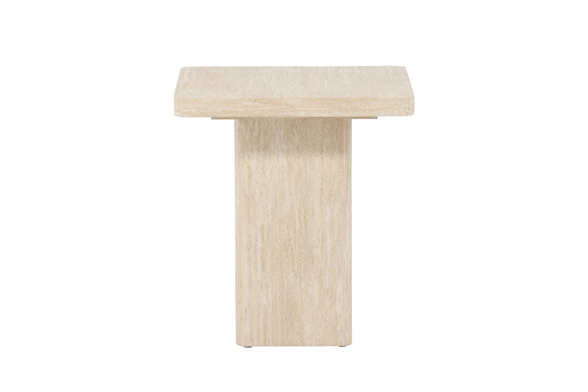 Qvart Sofa Table 50x50 in Beige präsentiert im Onlineshop von KAQTU Design AG. Beistelltisch ist von Venture Home