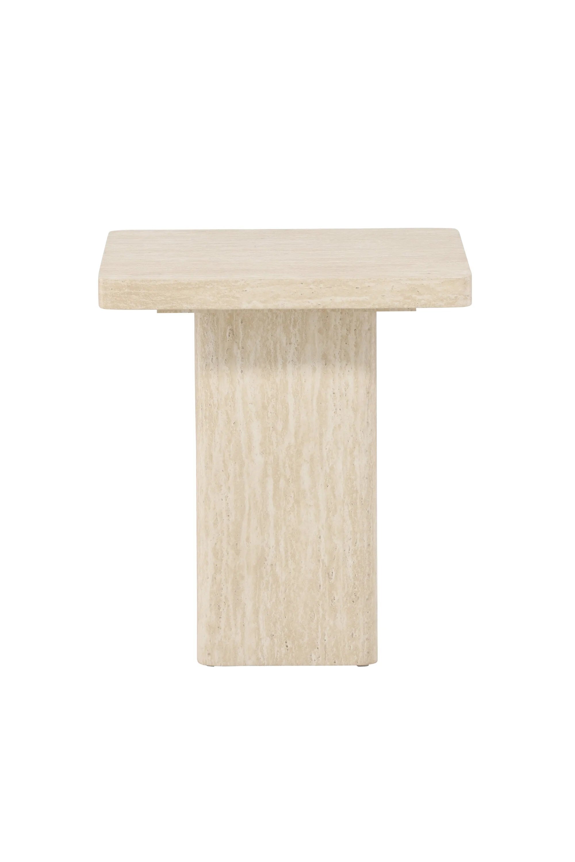 Eleganter Qvart Tisch: Kompakt, vielseitig, zeitlos in Beige. Perfekt für stilvolle, funktionale Wohnräume.