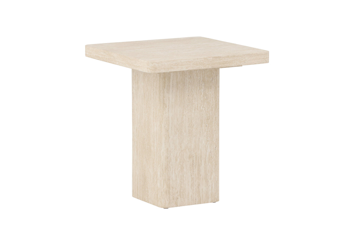 Qvart Sofa Table 50x50 in Beige präsentiert im Onlineshop von KAQTU Design AG. Beistelltisch ist von Venture Home