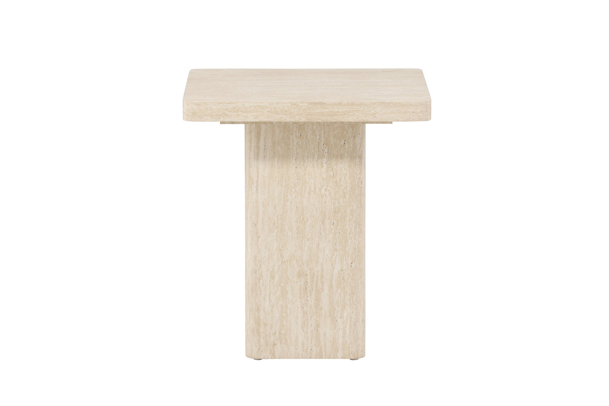 Qvart Sofa Table 50x50 in Beige präsentiert im Onlineshop von KAQTU Design AG. Beistelltisch ist von Venture Home