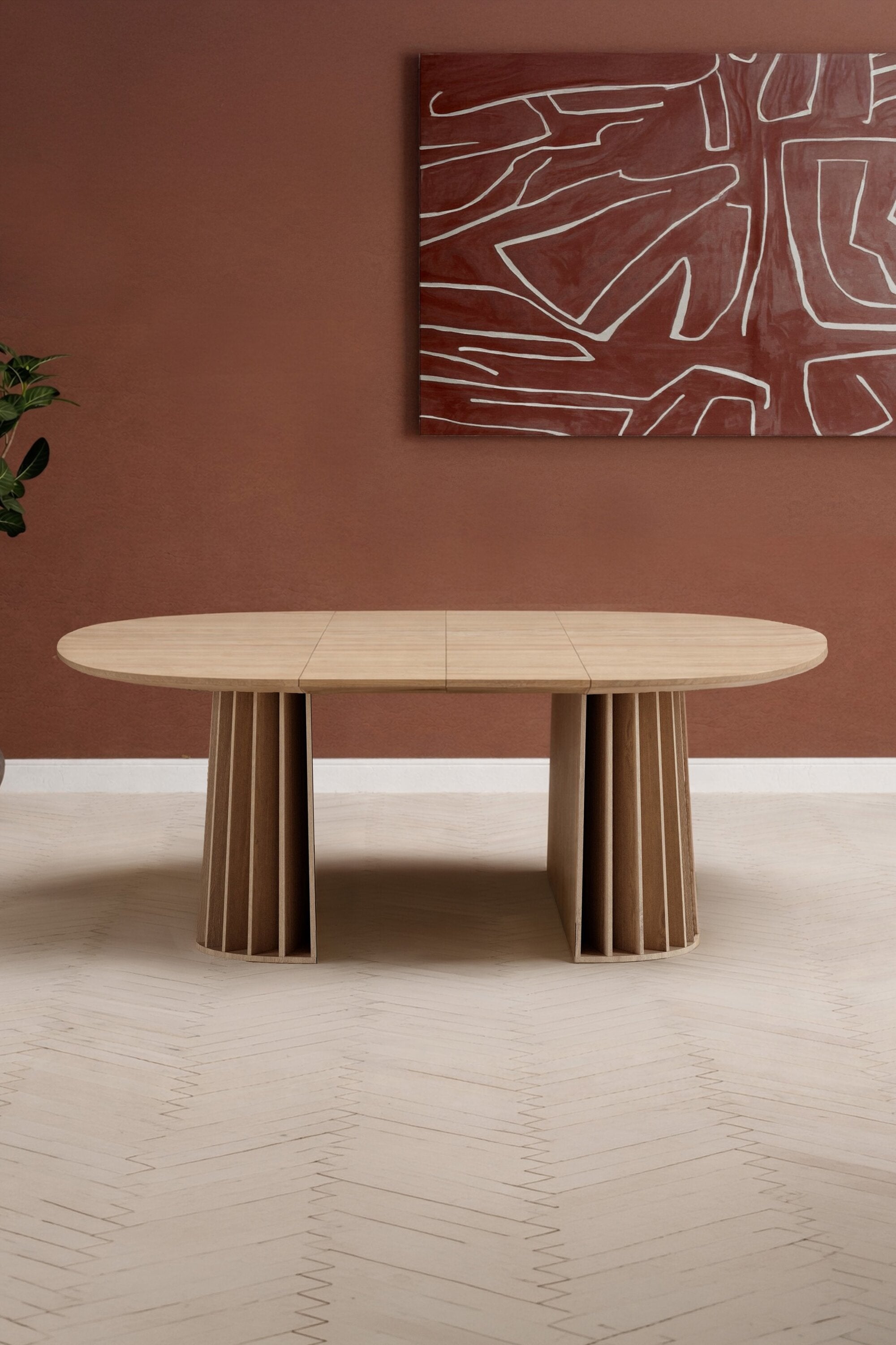 Dope runde Esstischplatte in Natur präsentiert im Onlineshop von KAQTU Design AG. Gartentisch ist von Venture Home