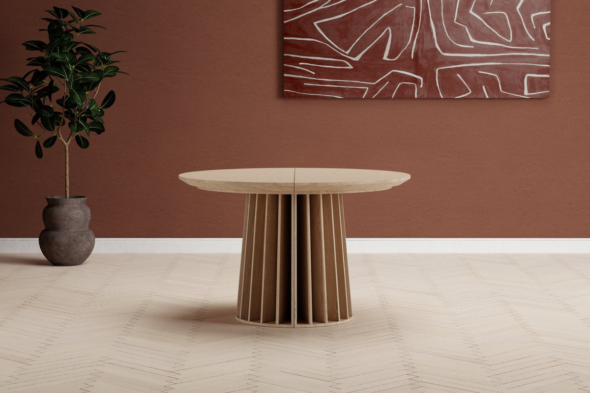 Dope runder Esstisch in Natur präsentiert im Onlineshop von KAQTU Design AG. Esstisch ist von Venture Home