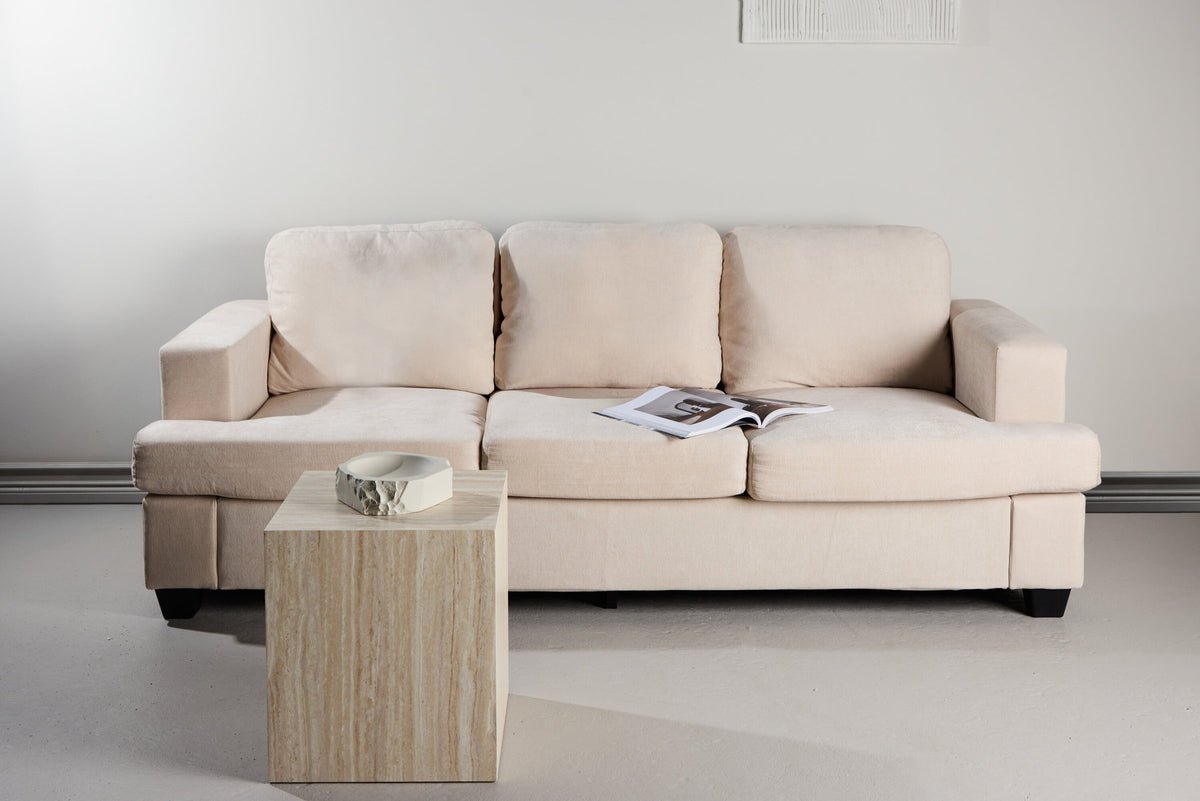 Sani 3-Sitzer-Sofa in Greige präsentiert im Onlineshop von KAQTU Design AG. 3er Sofa ist von Venture Home