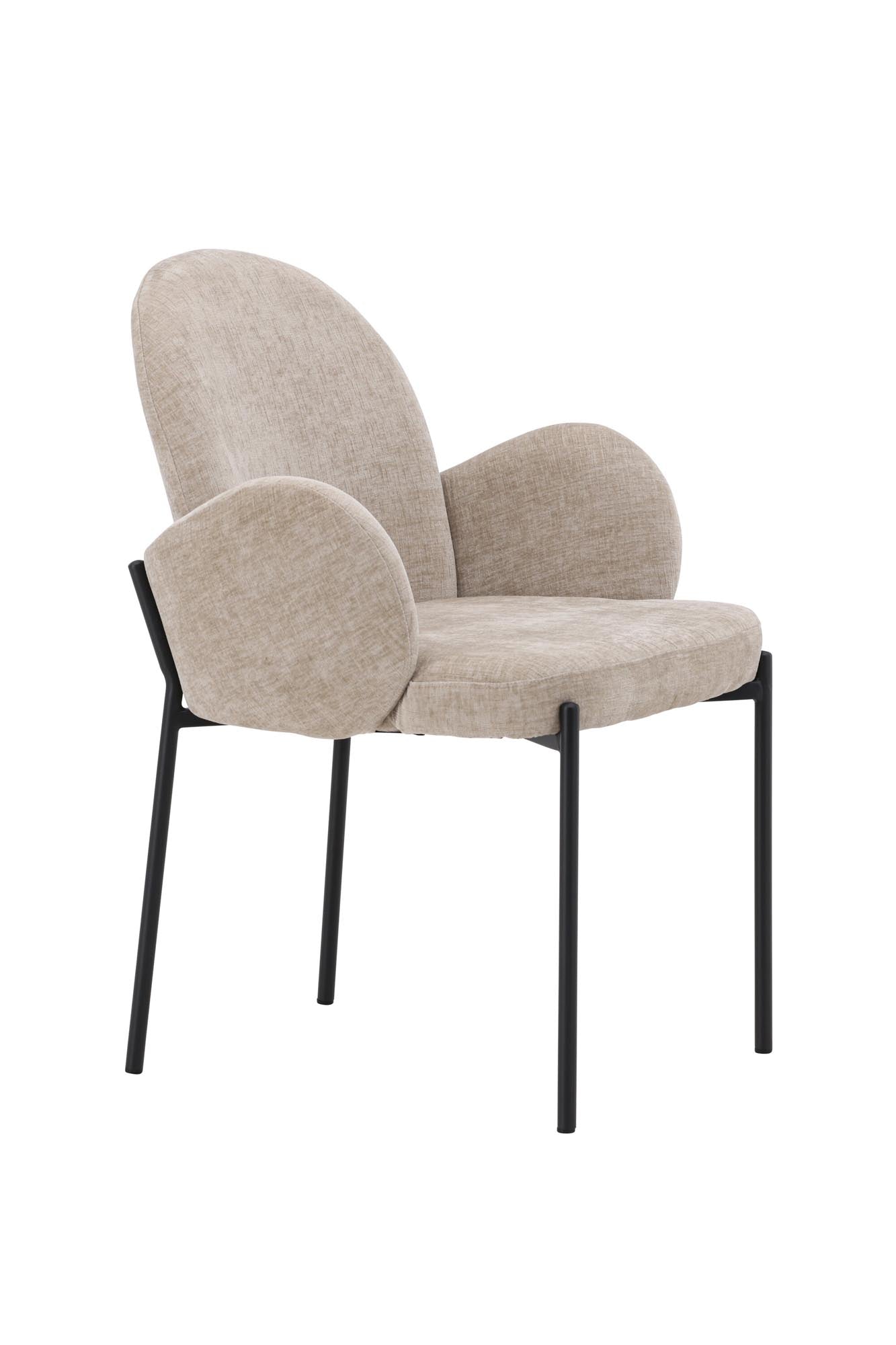Blom Esszimmerstuhl in Beige präsentiert im Onlineshop von KAQTU Design AG. Stuhl mit Armlehne ist von Venture Home