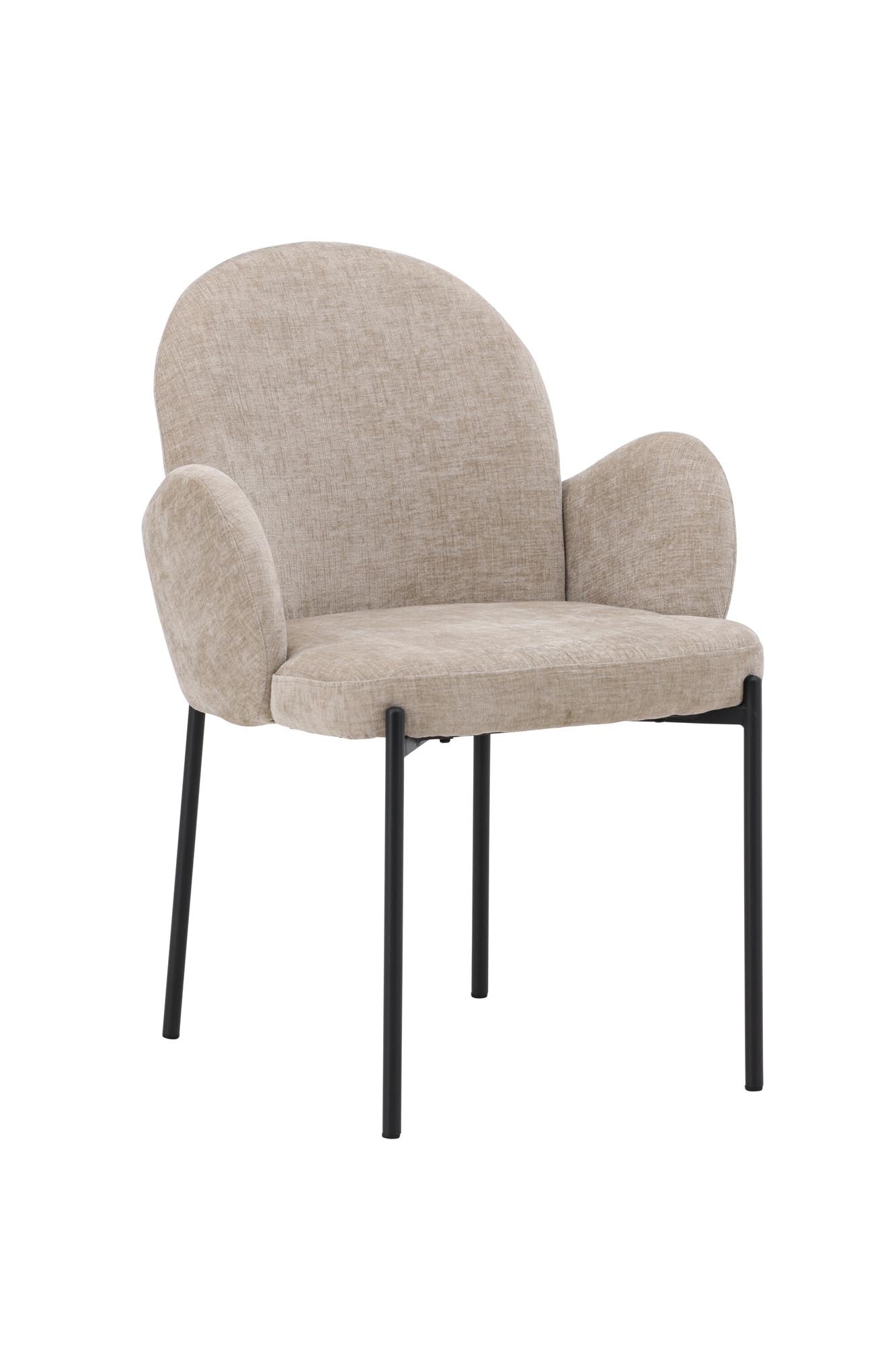 Blom Esszimmerstuhl in Beige präsentiert im Onlineshop von KAQTU Design AG. Stuhl mit Armlehne ist von Venture Home