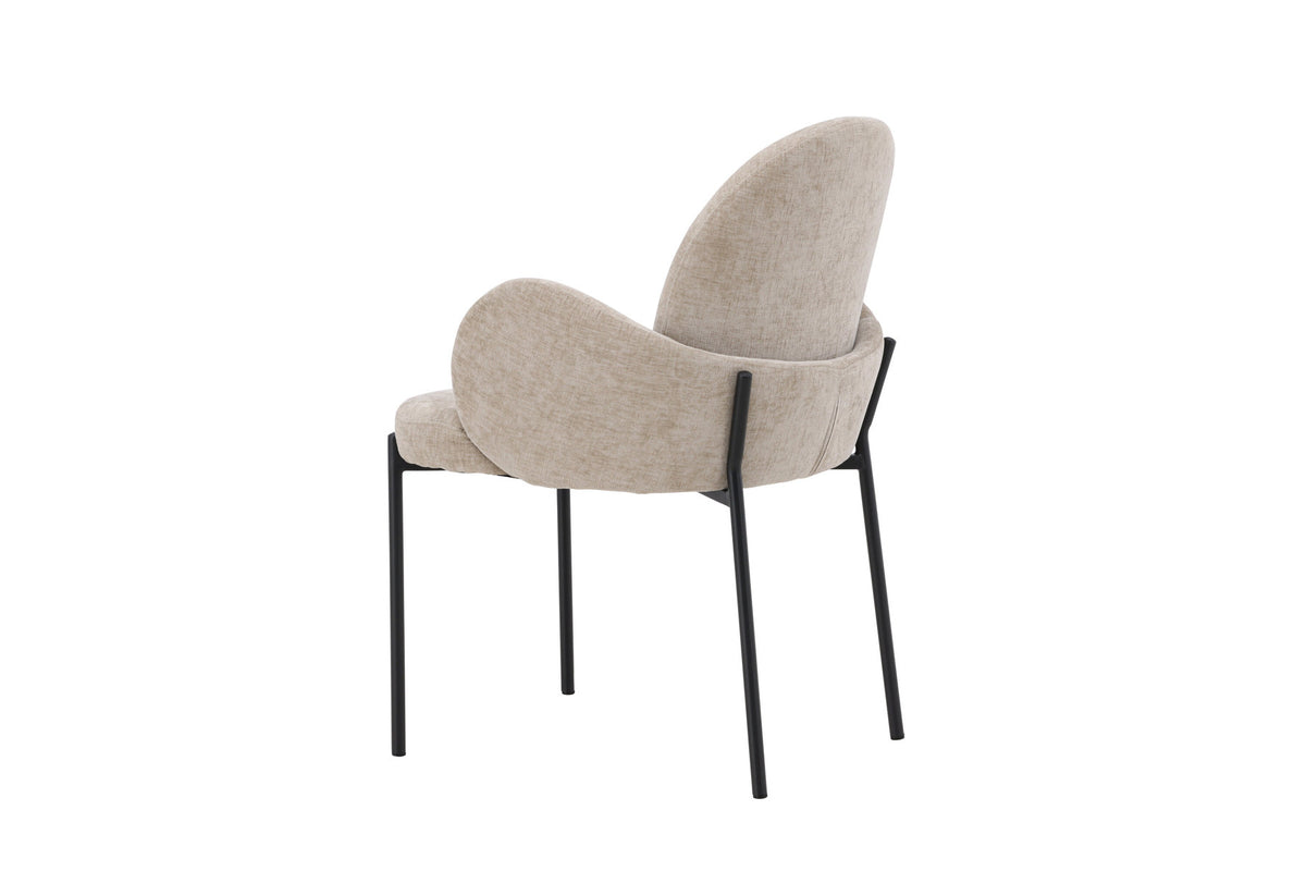 Blom Esszimmerstuhl in Beige präsentiert im Onlineshop von KAQTU Design AG. Stuhl mit Armlehne ist von Venture Home