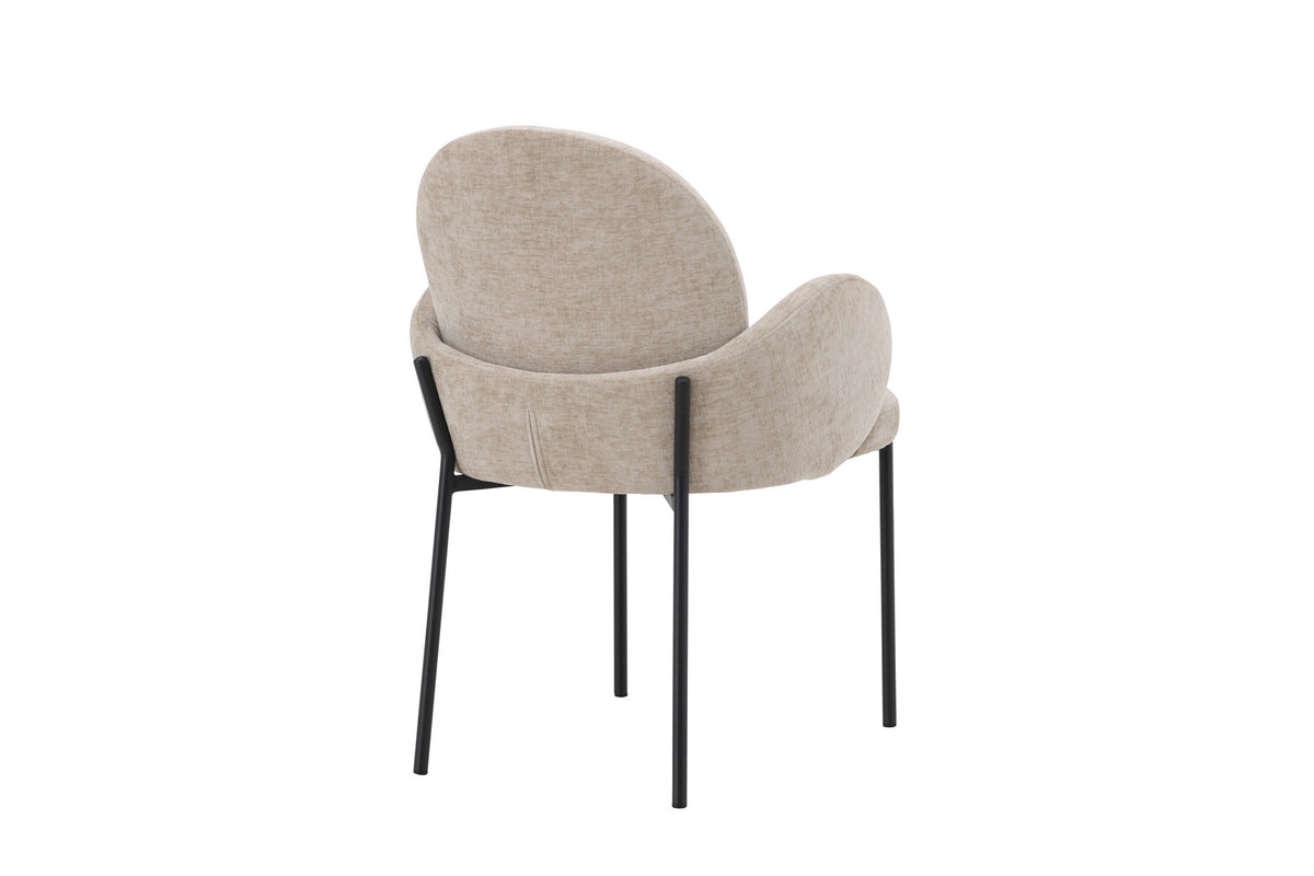 Blom Esszimmerstuhl in Beige präsentiert im Onlineshop von KAQTU Design AG. Stuhl mit Armlehne ist von Venture Home