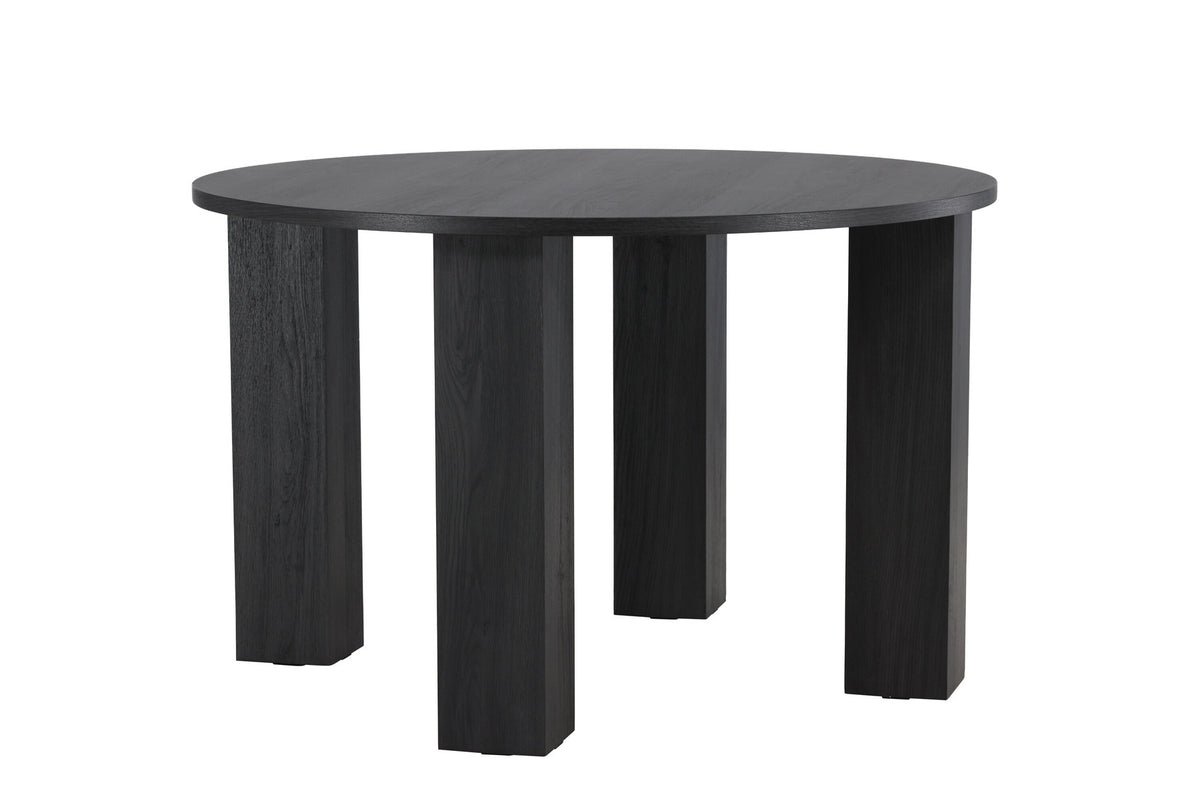 Juno Runder Esstisch in Schwarz präsentiert im Onlineshop von KAQTU Design AG. Esstisch ist von Venture Home