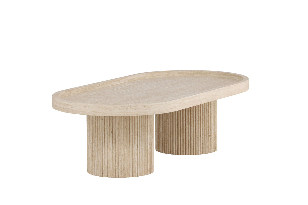 Krille Sofatisch in Beige präsentiert im Onlineshop von KAQTU Design AG. Beistelltisch ist von Venture Home