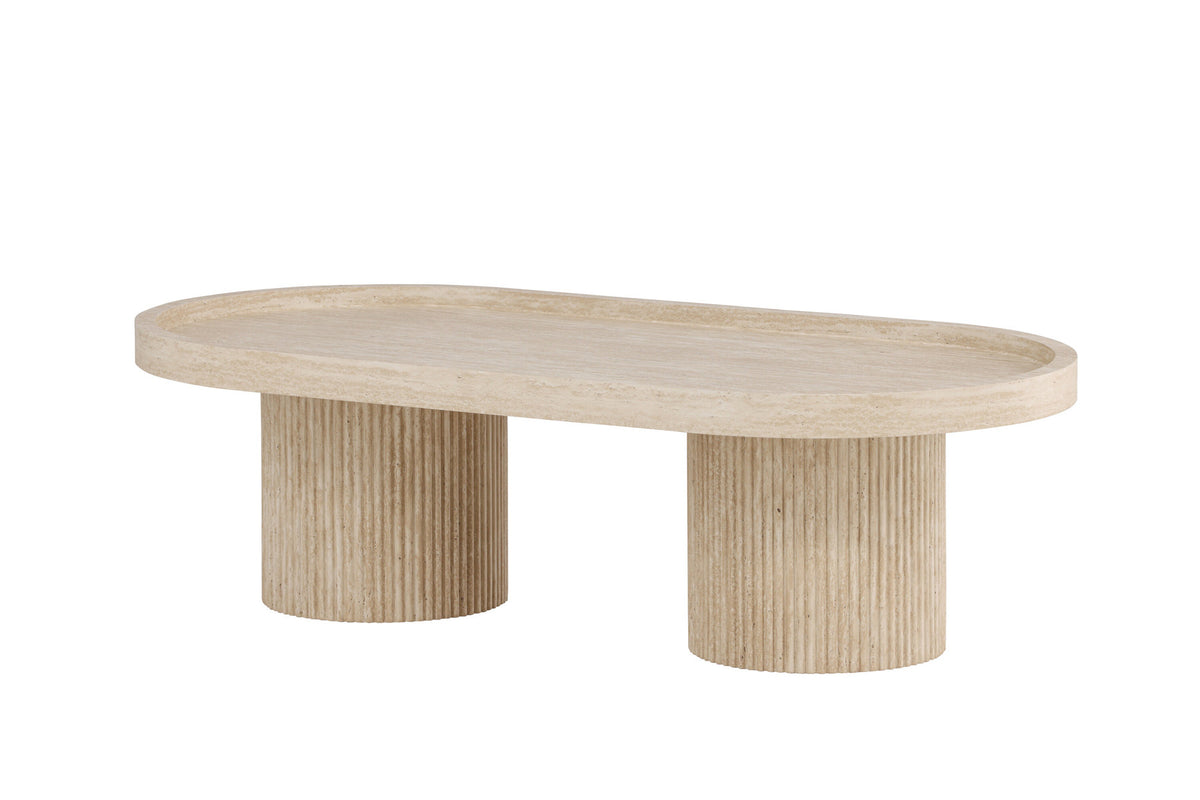Krille Sofatisch in Beige präsentiert im Onlineshop von KAQTU Design AG. Beistelltisch ist von Venture Home