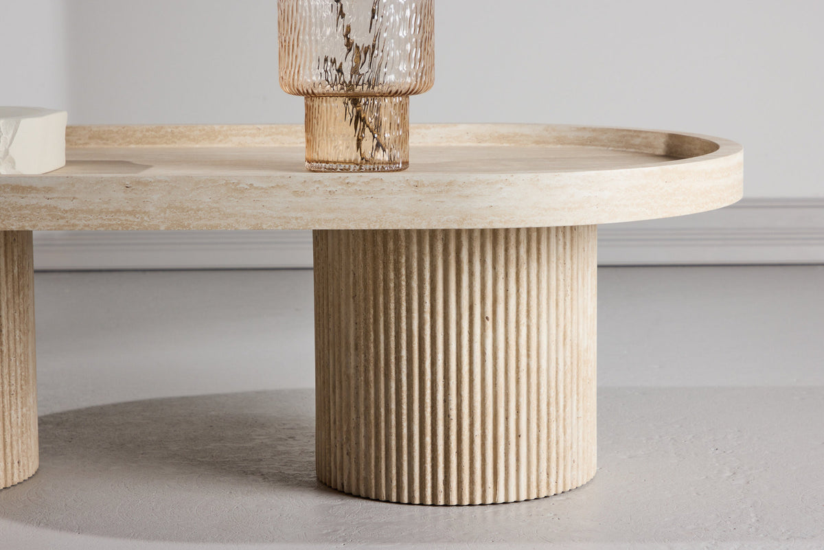 Krille Sofatisch in Beige präsentiert im Onlineshop von KAQTU Design AG. Beistelltisch ist von Venture Home
