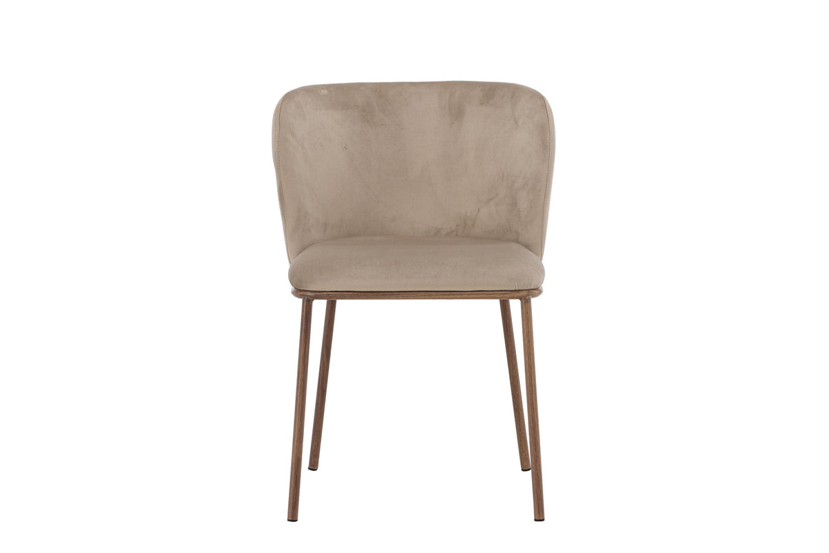Edina Esszimmerstuhl in Beige präsentiert im Onlineshop von KAQTU Design AG. Stuhl ist von Venture Home