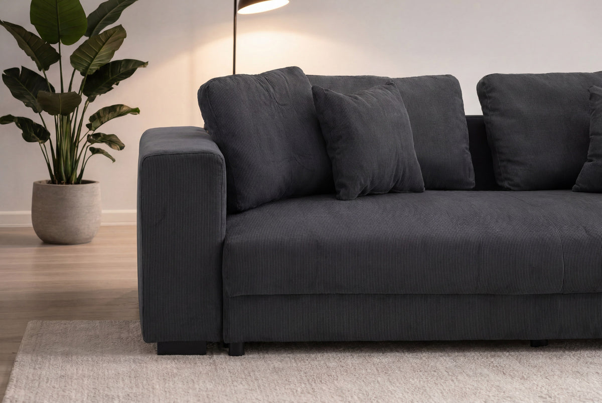 Bellman verstellbares Bett in Dunkelgrau präsentiert im Onlineshop von KAQTU Design AG. Bettsofa ist von Venture Home