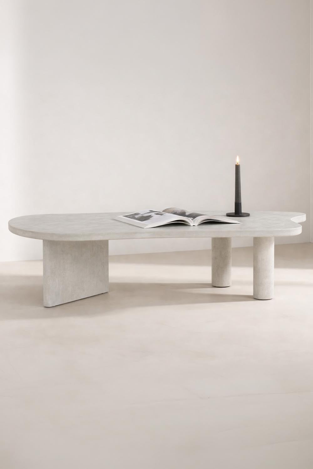 Polle Sofatisch in Hellgrau präsentiert im Onlineshop von KAQTU Design AG. Beistelltisch ist von Venture Home