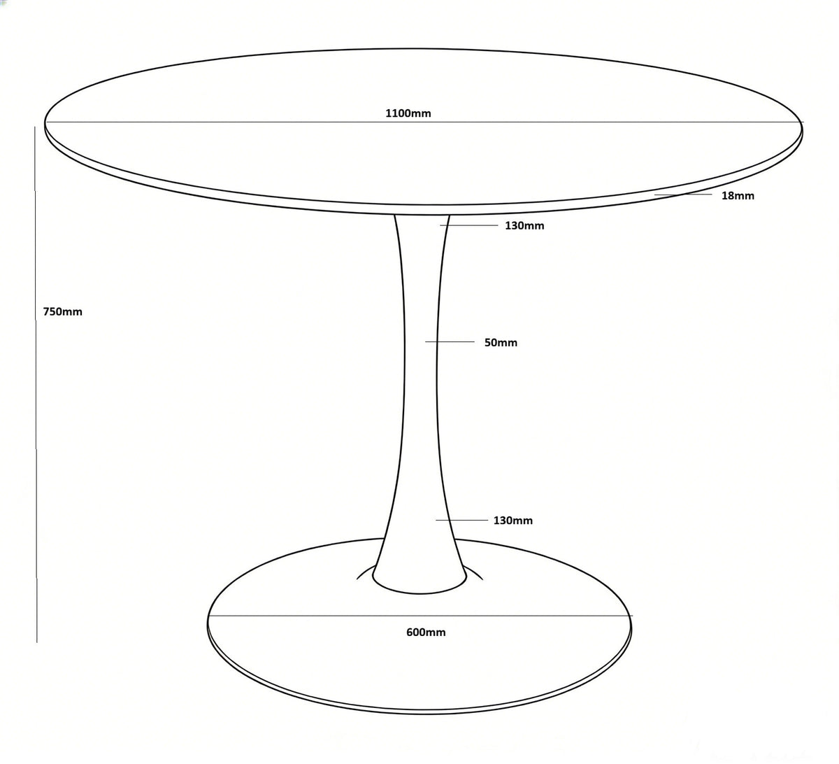 Hamden runder Esstisch in Weiss präsentiert im Onlineshop von KAQTU Design AG. Esstisch ist von Venture Home