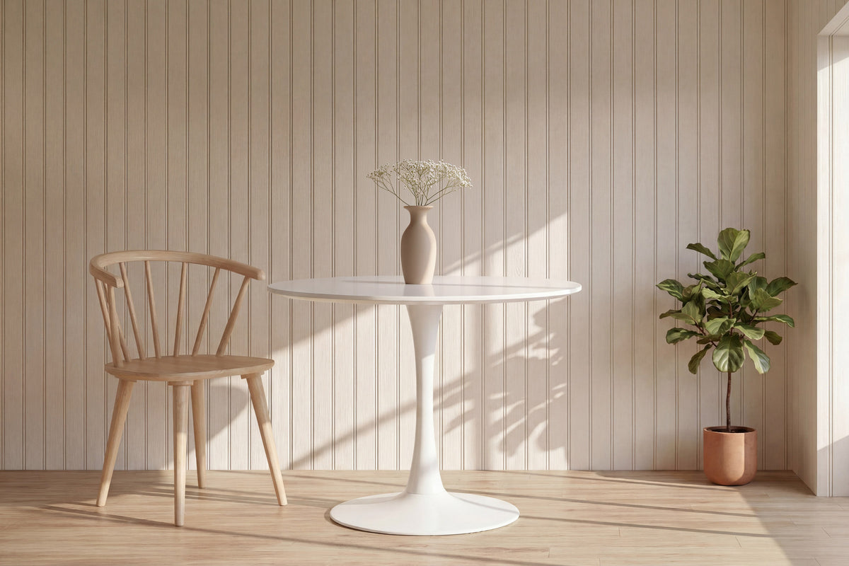Hamden runder Esstisch in Weiss präsentiert im Onlineshop von KAQTU Design AG. Esstisch ist von Venture Home