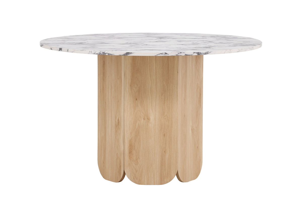 Tekla Esstisch rund in Hellgrau präsentiert im Onlineshop von KAQTU Design AG. Esstisch ist von Venture Home