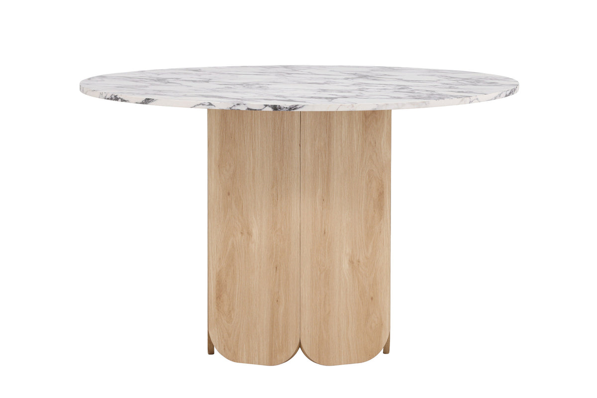 Tekla Esstisch rund in Hellgrau präsentiert im Onlineshop von KAQTU Design AG. Esstisch ist von Venture Home