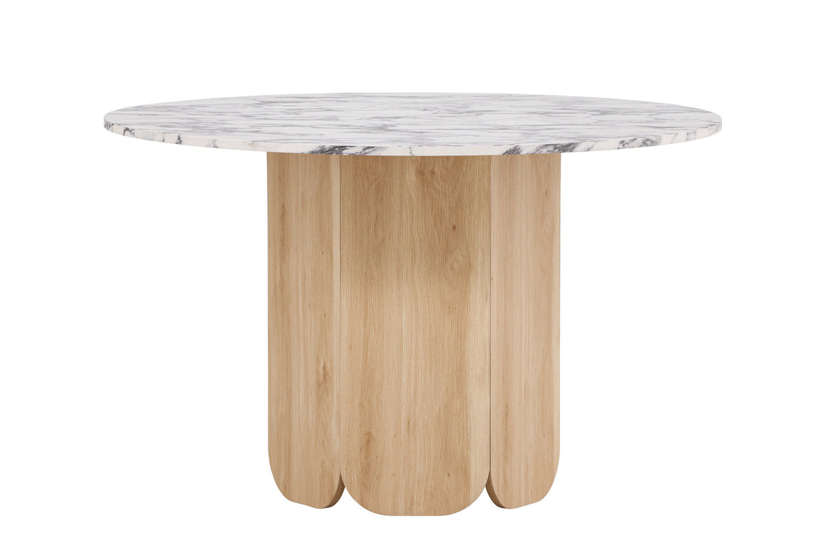 Tekla Esstisch rund in Hellgrau präsentiert im Onlineshop von KAQTU Design AG. Esstisch ist von Venture Home