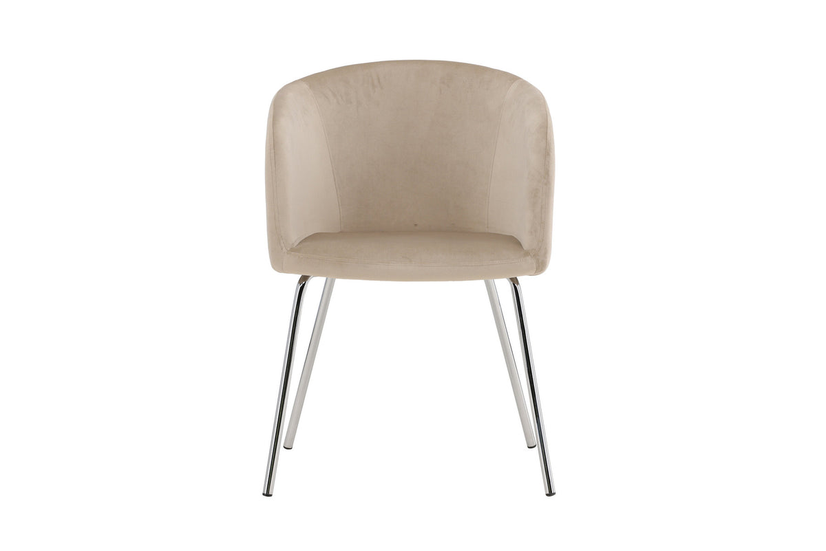 Berit Esszimmerstuhl von Venture Home mit braunem Polyester-Cord-Sitz, schwarzen Stahlbeinen und Armlehnen, modernes schlichtes Design