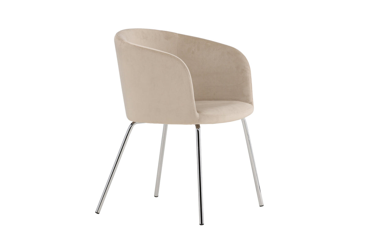 Berit Esszimmerstuhl von Venture Home mit braunem Polyester-Cord-Sitz, schwarzen Stahlbeinen und Armlehnen, modernes schlichtes Design