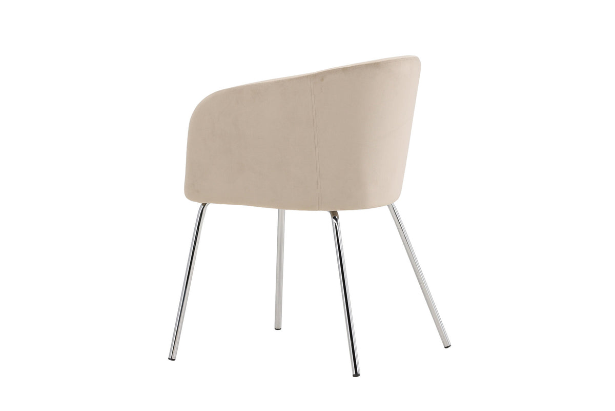 Berit Esszimmerstuhl von Venture Home mit braunem Polyester-Cord-Sitz, schwarzen Stahlbeinen und Armlehnen, modernes schlichtes Design