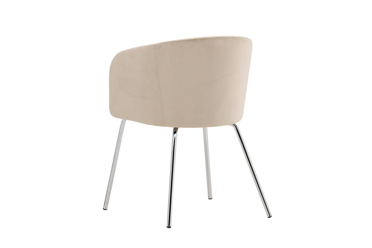 Berit Esszimmerstuhl von Venture Home mit braunem Polyester-Cord-Sitz, schwarzen Stahlbeinen und Armlehnen, modernes schlichtes Design