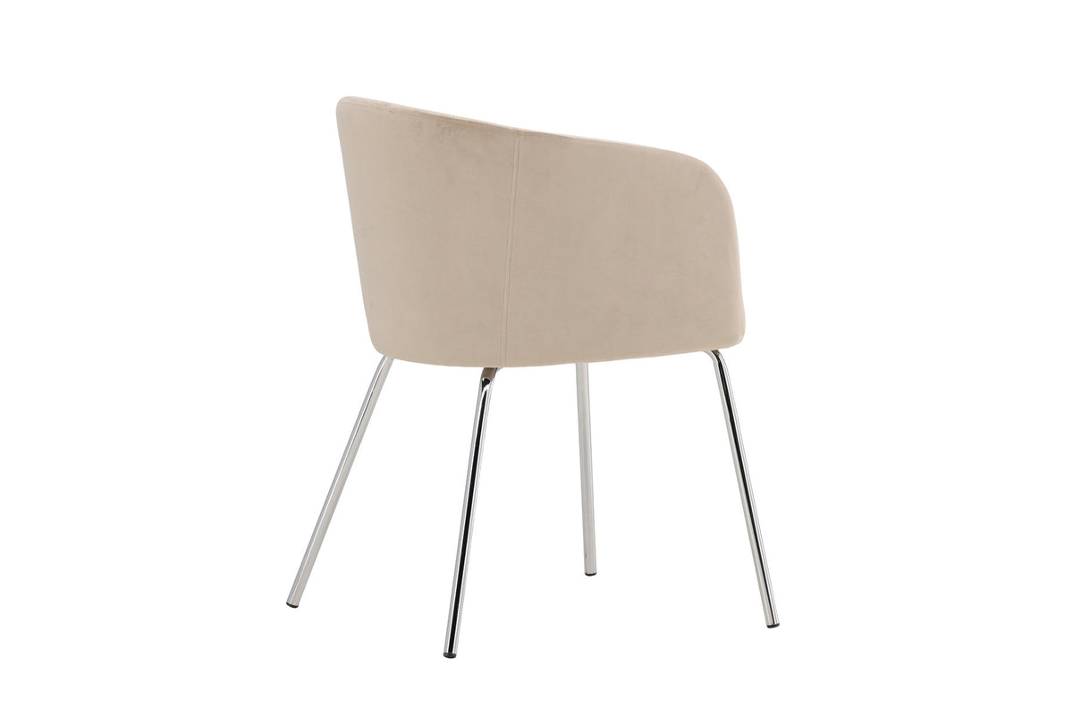 Berit Esszimmerstuhl von Venture Home mit braunem Polyester-Cord-Sitz, schwarzen Stahlbeinen und Armlehnen, modernes schlichtes Design