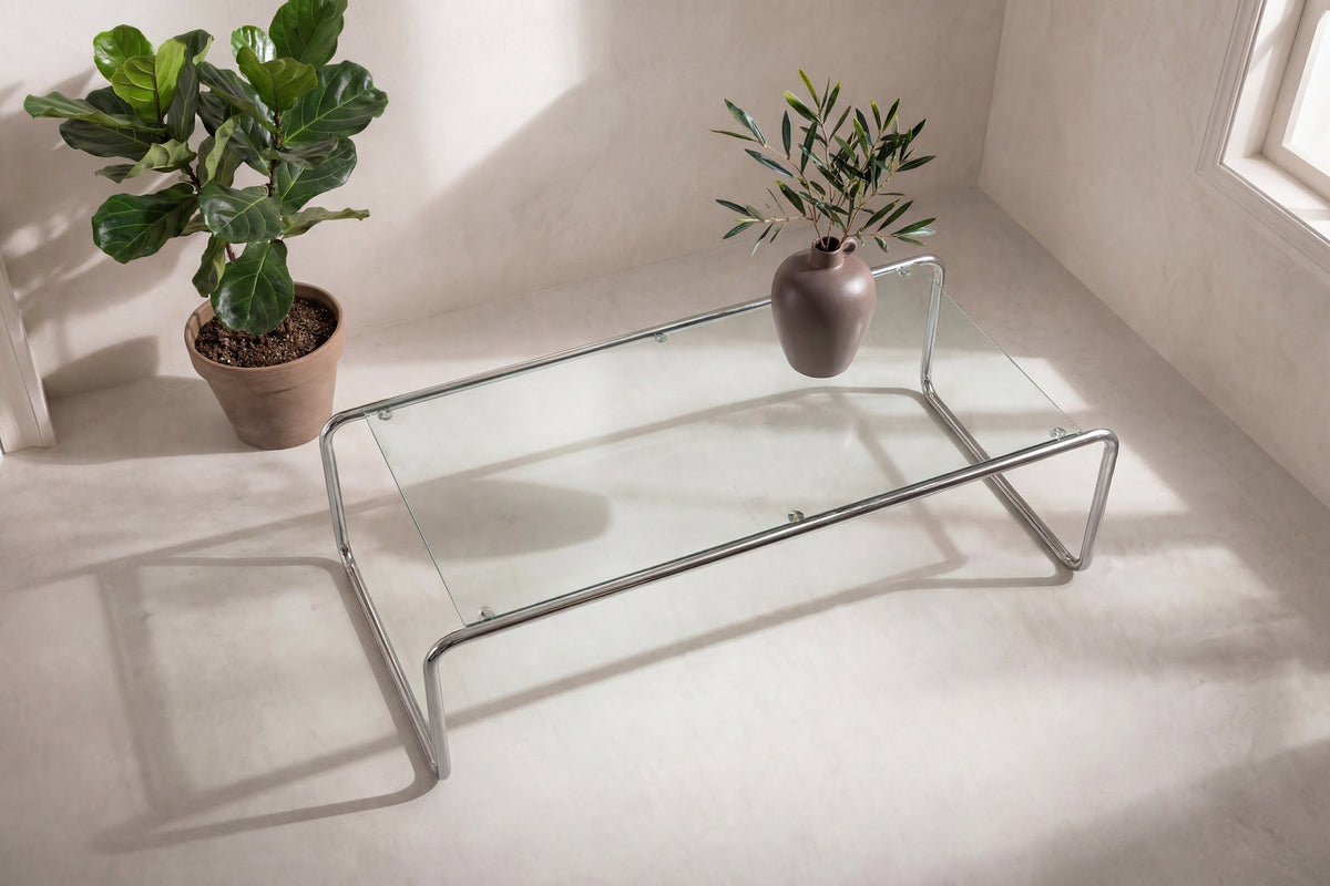 Saturnus Sofatisch in Klar präsentiert im Onlineshop von KAQTU Design AG. Couchtisch ist von Venture Home