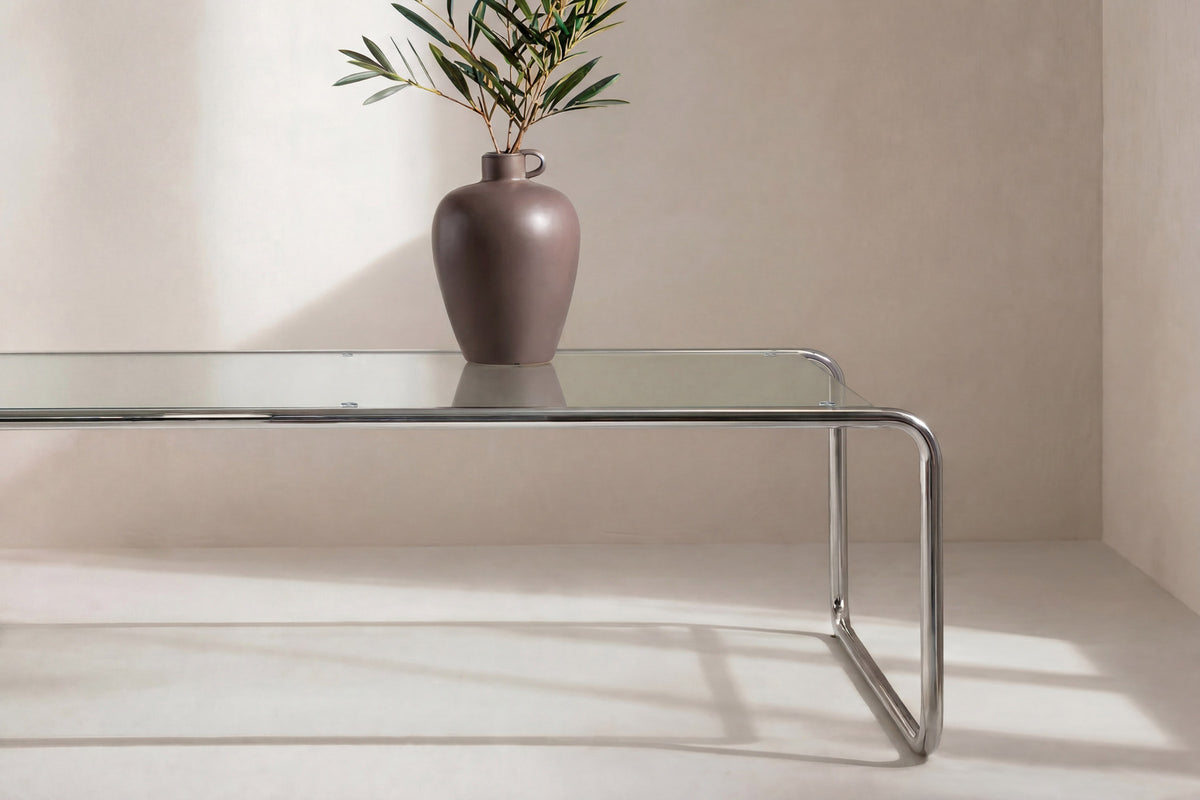 Saturnus Sofatisch in Klar präsentiert im Onlineshop von KAQTU Design AG. Couchtisch ist von Venture Home