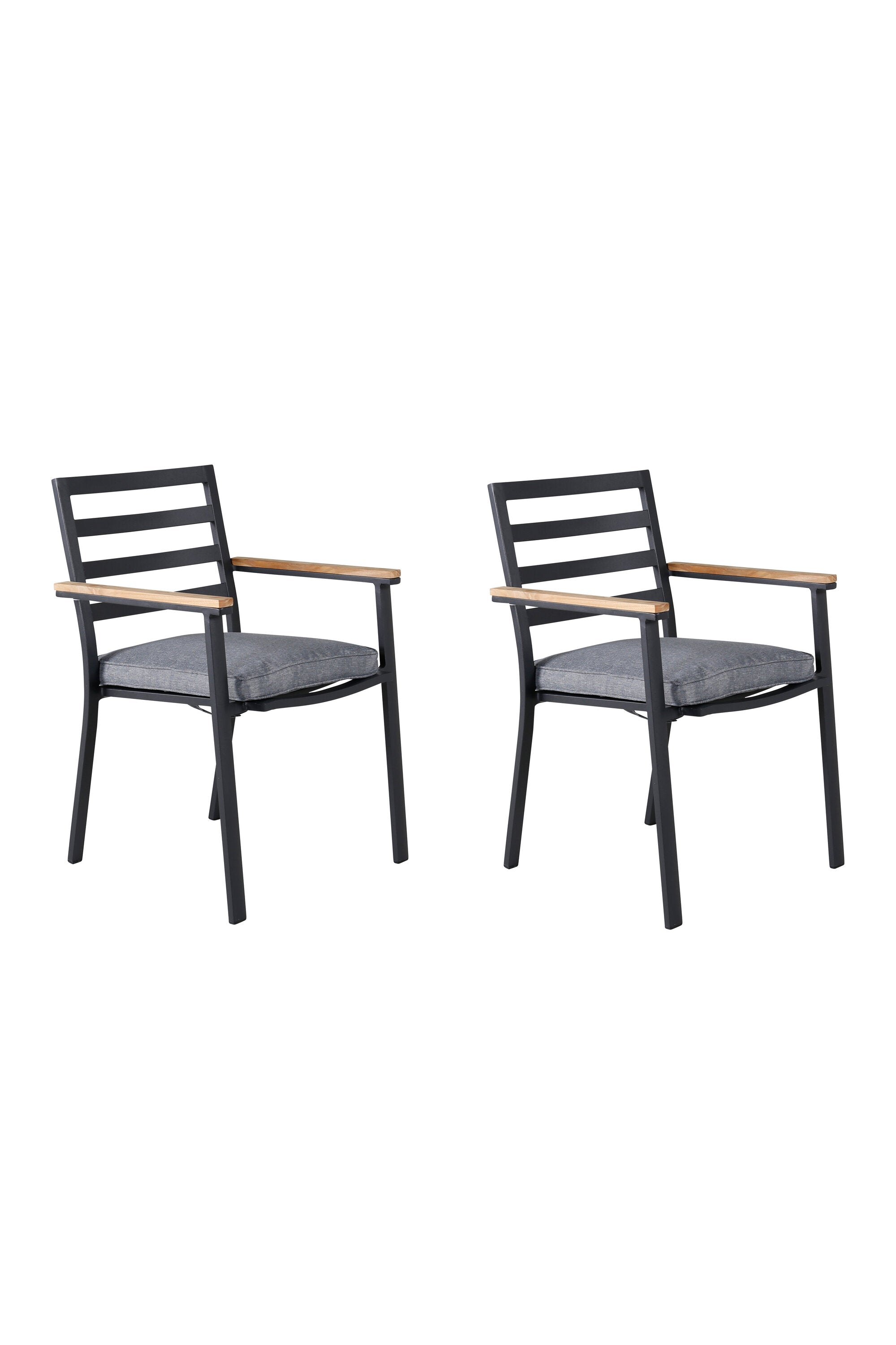 Brasilia Gartenstuhl in Schwarz präsentiert im Onlineshop von KAQTU Design AG. Gartenstuhl mit Armlehnen ist von Venture Home