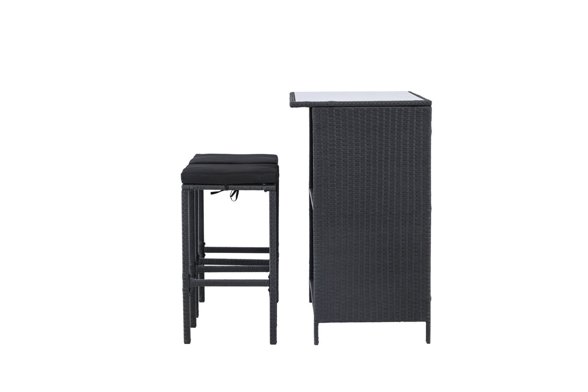 Knock Bar Set in Schwarz Schwarz präsentiert im Onlineshop von KAQTU Design AG. Loungeset ist von Venture Home