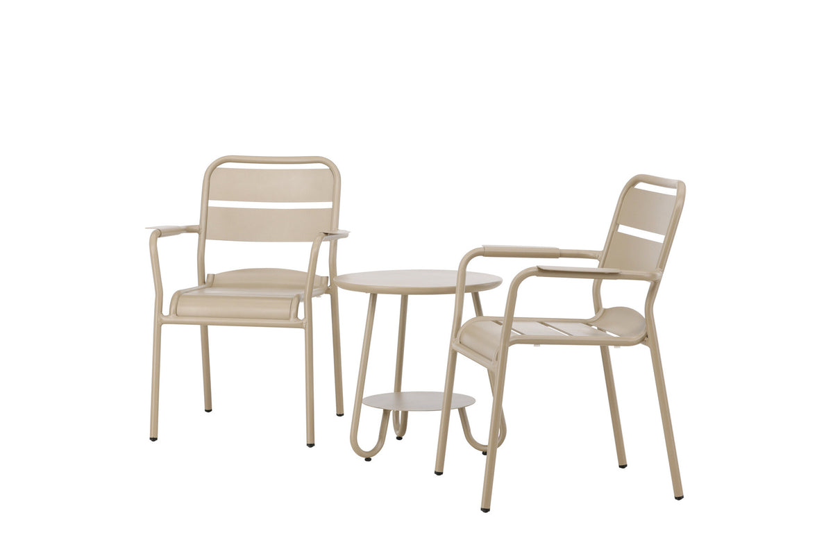 Faro Café Set in Beige/Beige präsentiert im Onlineshop von KAQTU Design AG. Gartentischset ist von Venture Home