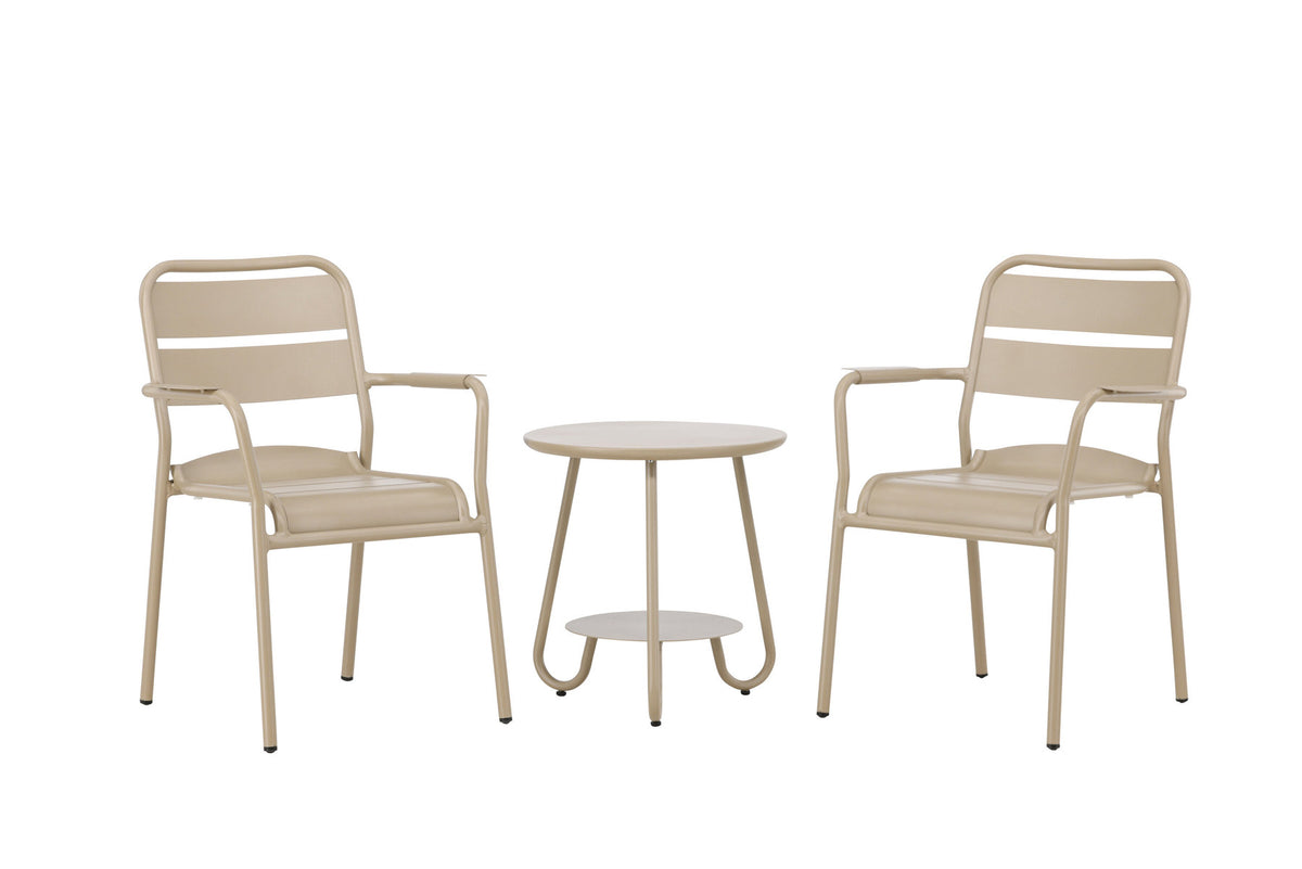 Faro Café Set in Beige/Beige präsentiert im Onlineshop von KAQTU Design AG. Gartentischset ist von Venture Home