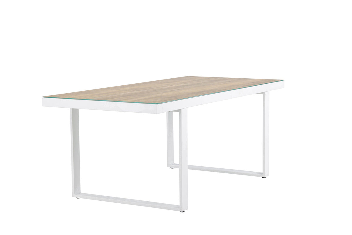 Merlo Gartentisch rechteckig in Weiss präsentiert im Onlineshop von KAQTU Design AG. Gartentisch ist von Venture Home