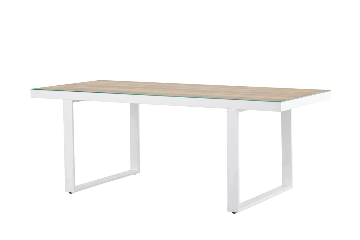 Merlo Gartentisch rechteckig in Weiss präsentiert im Onlineshop von KAQTU Design AG. Gartentisch ist von Venture Home