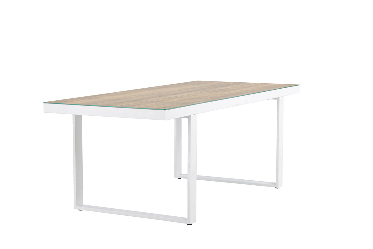 Merlo Gartentisch rechteckig in Weiss präsentiert im Onlineshop von KAQTU Design AG. Gartentisch ist von Venture Home