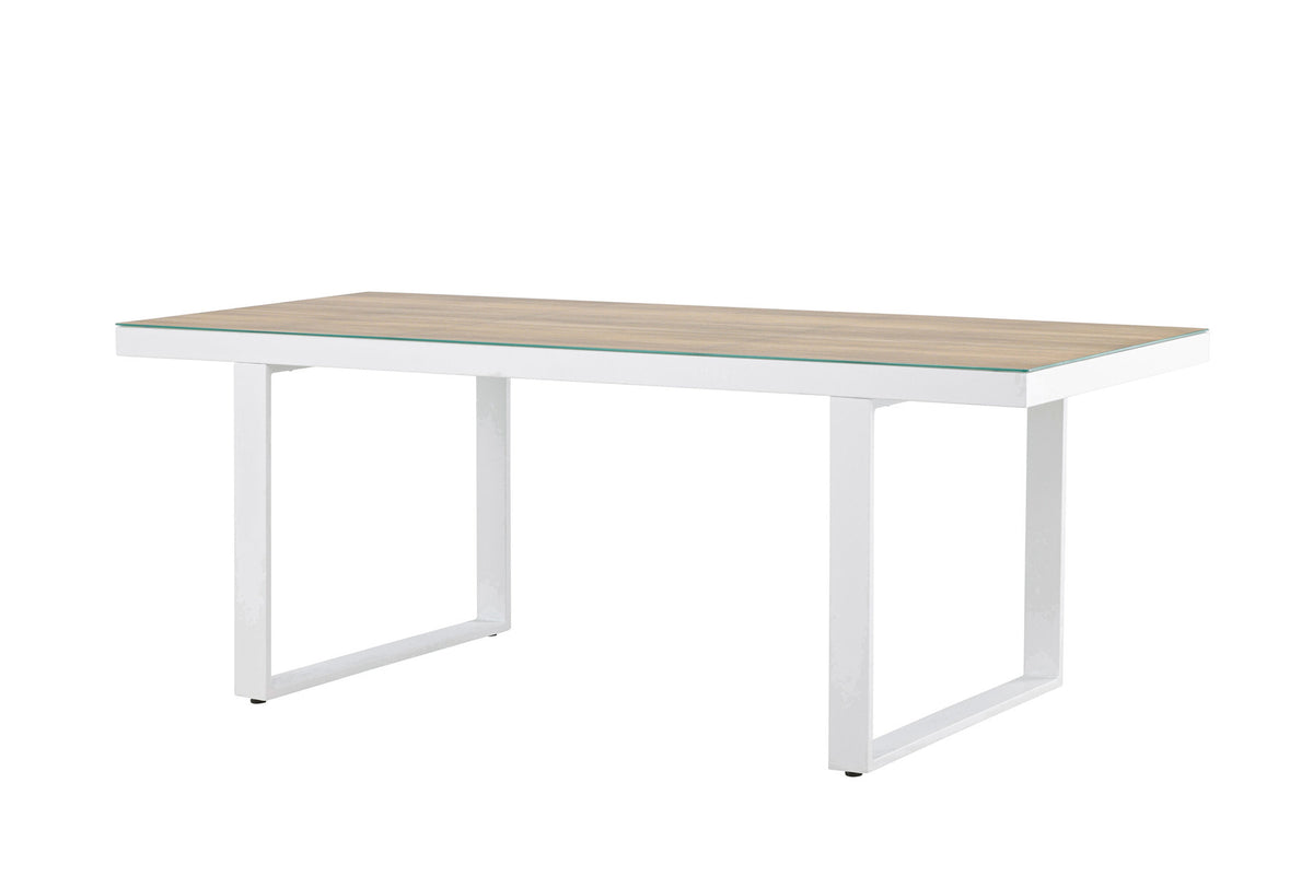Merlo Gartentisch rechteckig in Weiss präsentiert im Onlineshop von KAQTU Design AG. Gartentisch ist von Venture Home