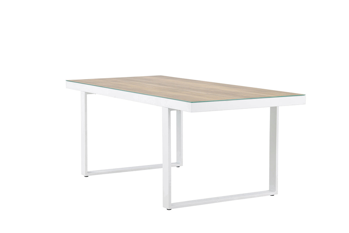 Merlo Gartentisch rechteckig in Weiss präsentiert im Onlineshop von KAQTU Design AG. Gartentisch ist von Venture Home