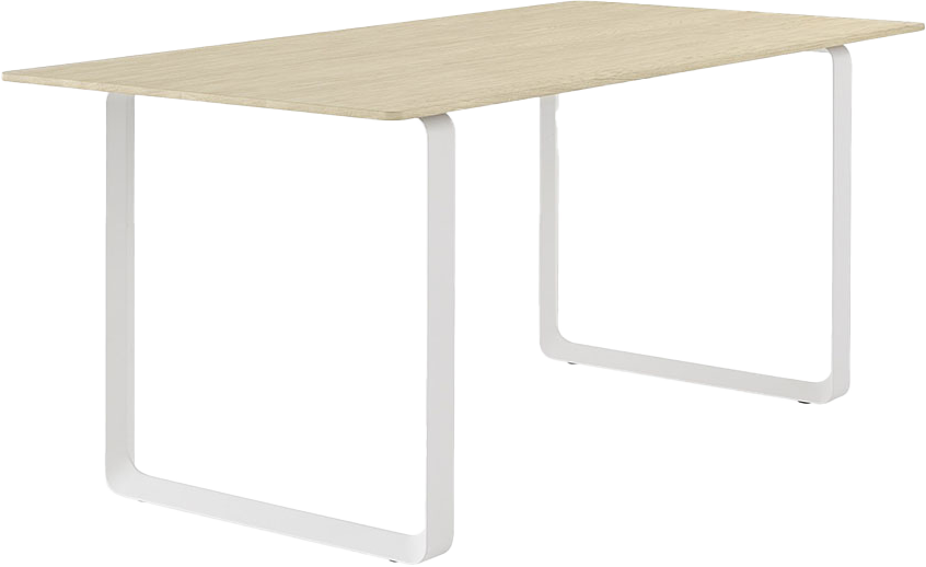 70/70 Tisch in Eiche massiv / Weiss präsentiert im Onlineshop von KAQTU Design AG. Esstisch ist von Muuto