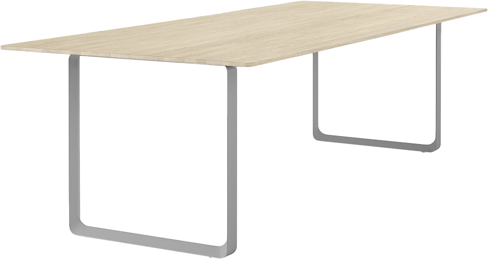 70/70 Tisch 255 cm in Eiche massiv / Grau präsentiert im Onlineshop von KAQTU Design AG. Esstisch ist von Muuto