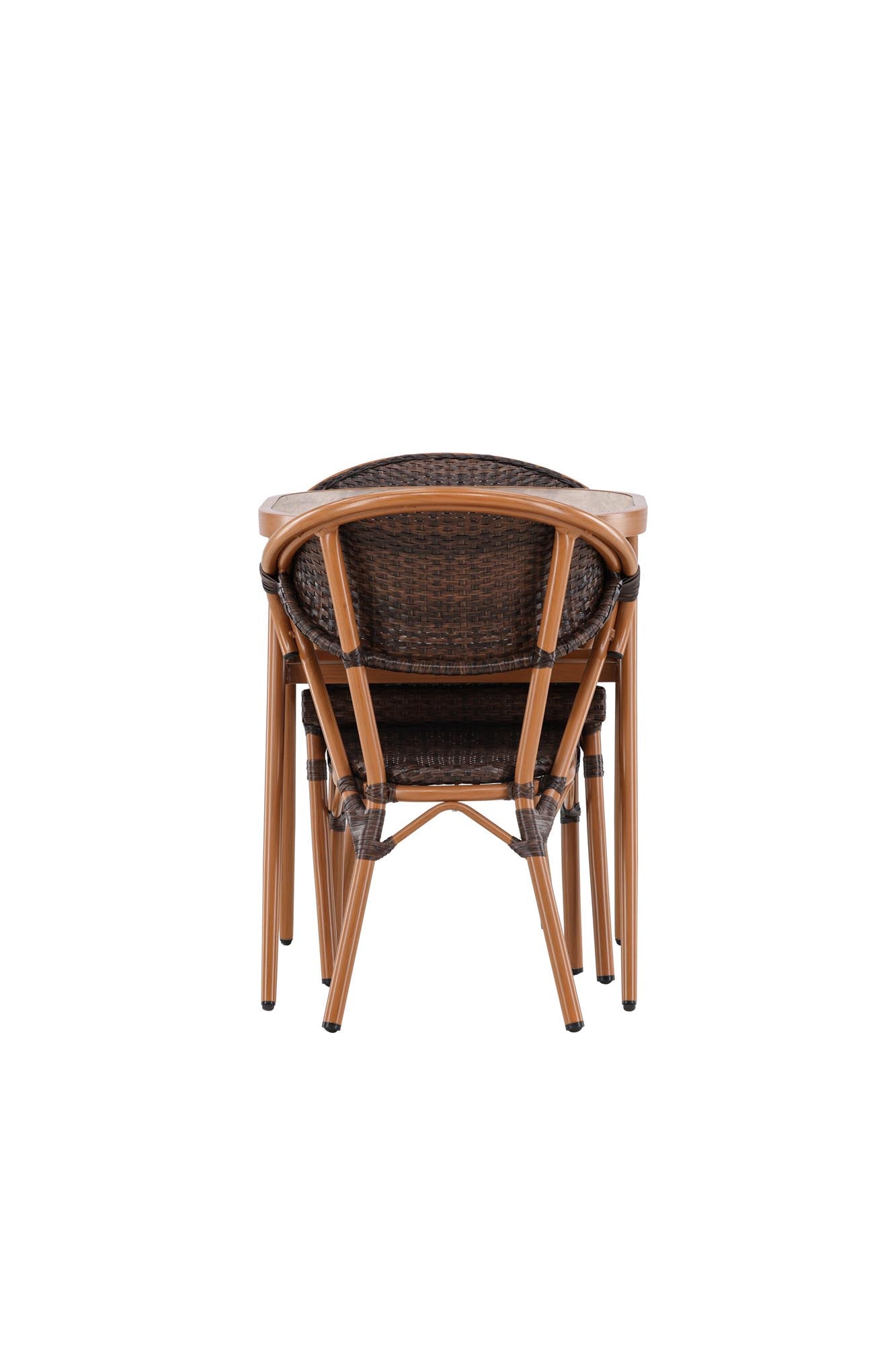Abrantes Café Set in Braun/Braun/Dunkelbraun präsentiert im Onlineshop von KAQTU Design AG. Gartentischset ist von Venture Home