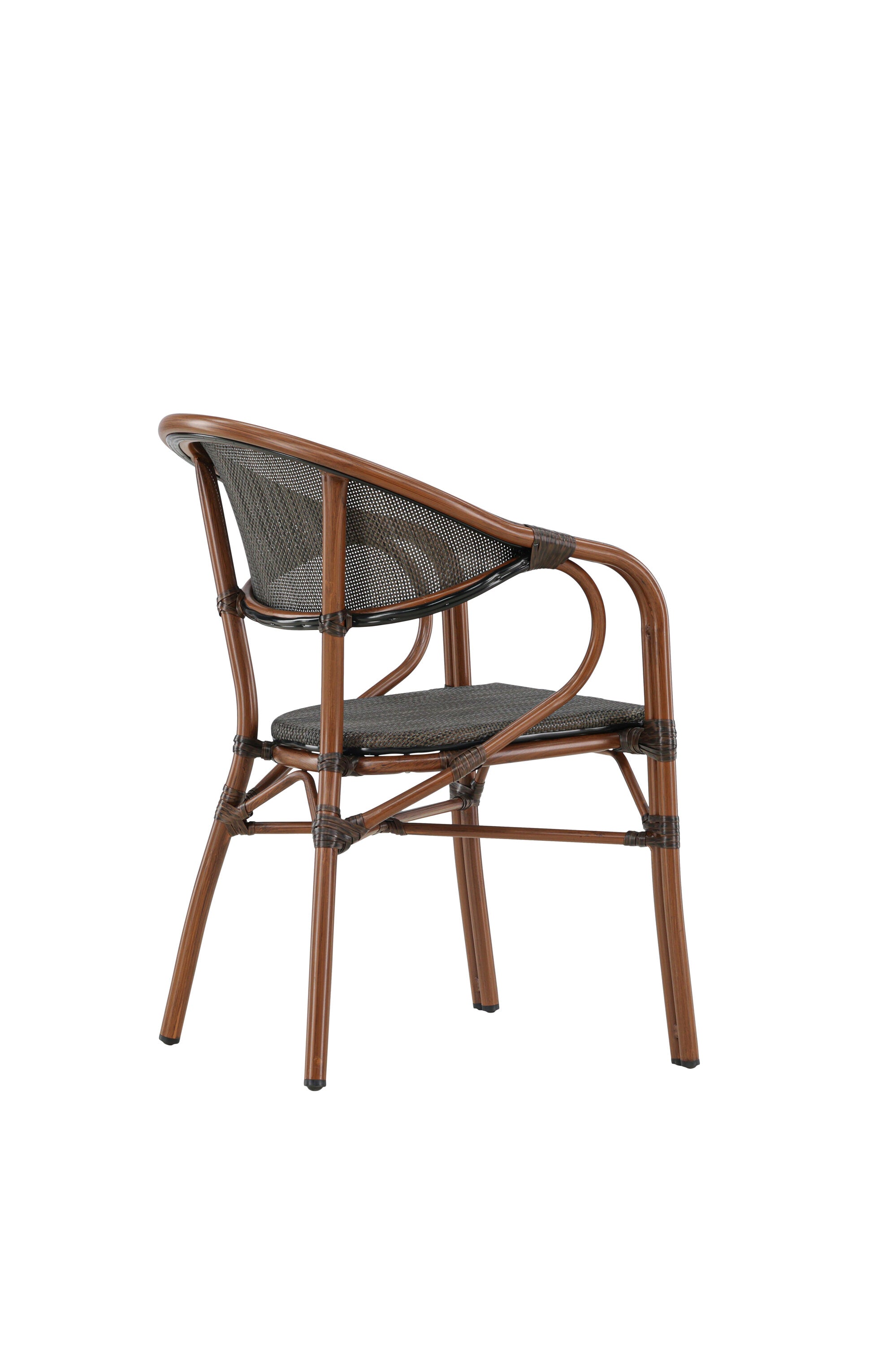 Vila Cafe Stuhl in Schwarz Braun präsentiert im Onlineshop von KAQTU Design AG. Gartenstuhl mit Armlehnen ist von Venture Home