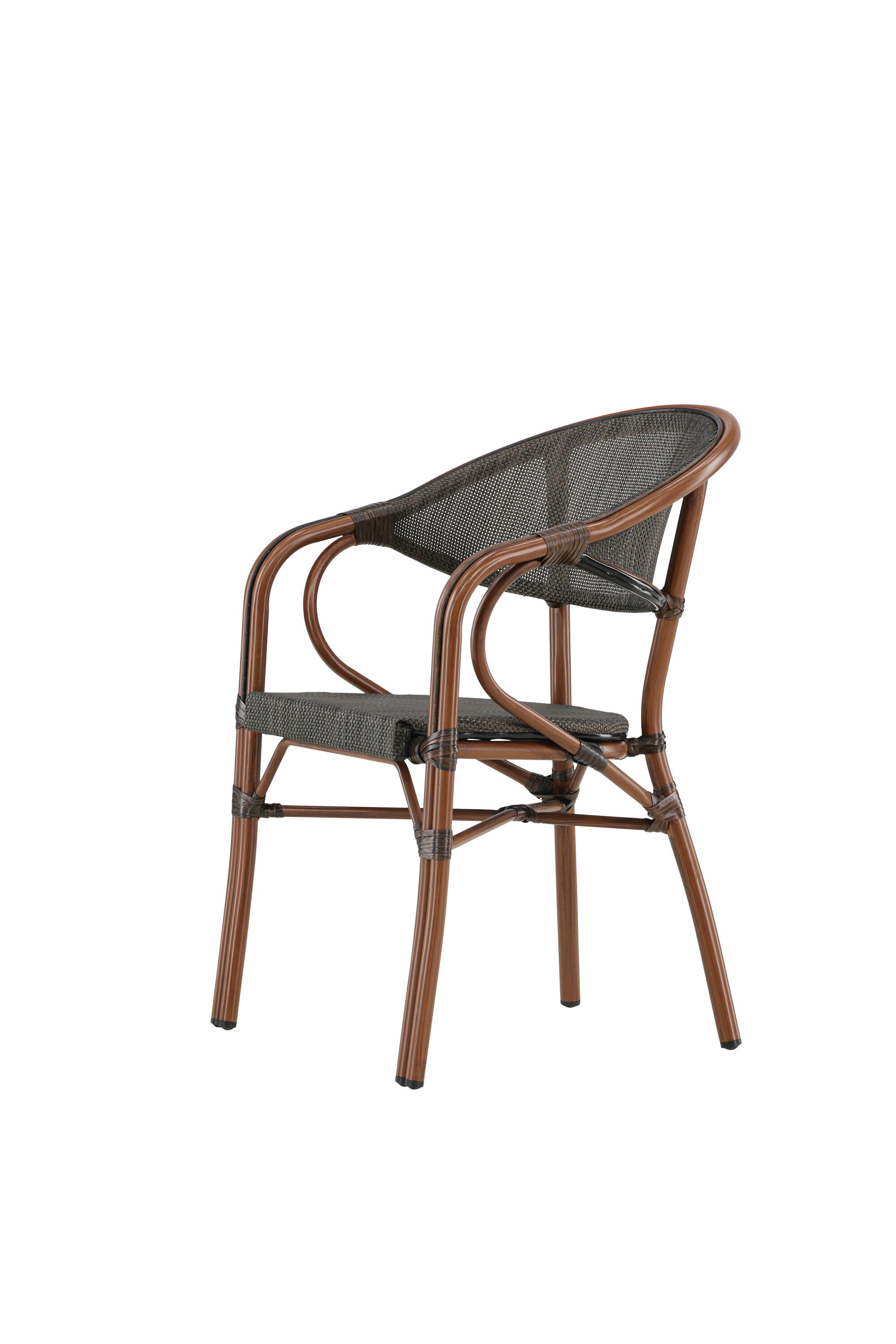Vila Cafe Stuhl in Schwarz Braun präsentiert im Onlineshop von KAQTU Design AG. Gartenstuhl mit Armlehnen ist von Venture Home