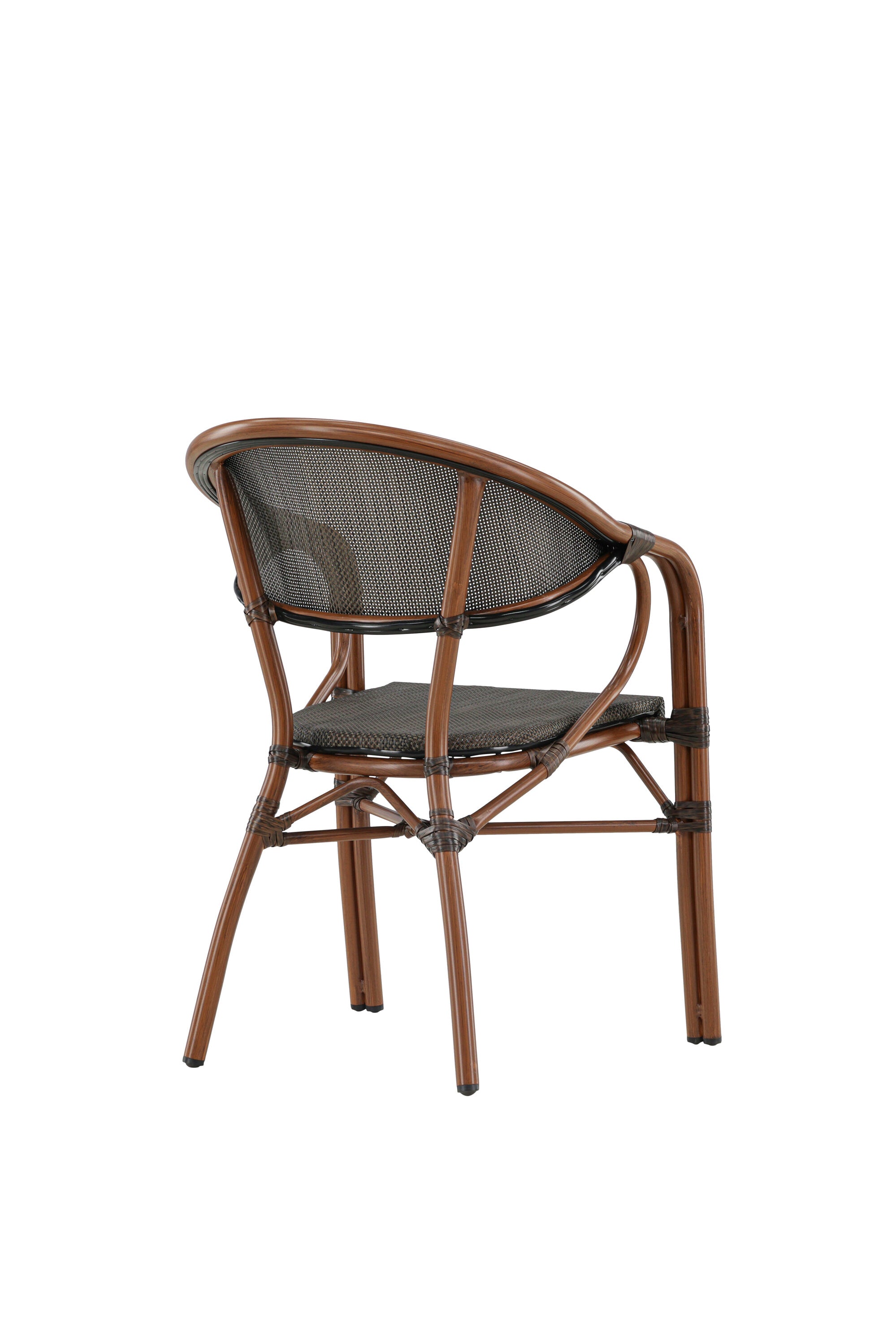 Vila Cafe Stuhl in Schwarz Braun präsentiert im Onlineshop von KAQTU Design AG. Gartenstuhl mit Armlehnen ist von Venture Home